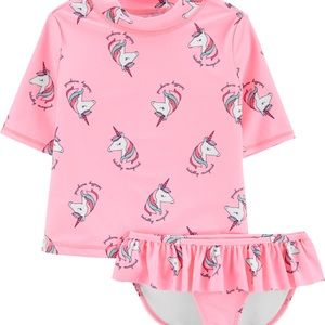 Girl size 18 months unicorn bathing suit
